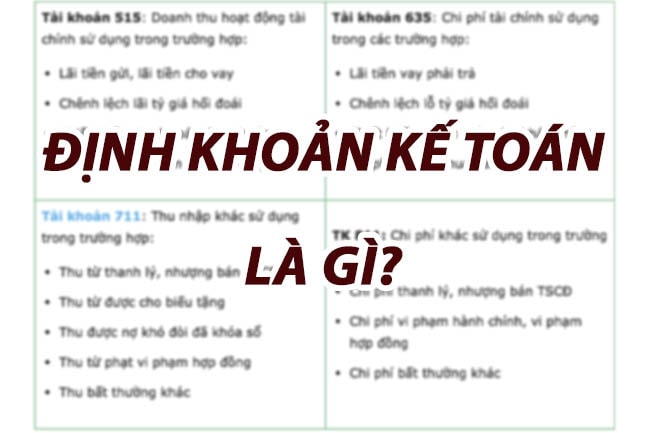 định khoản kế toán
