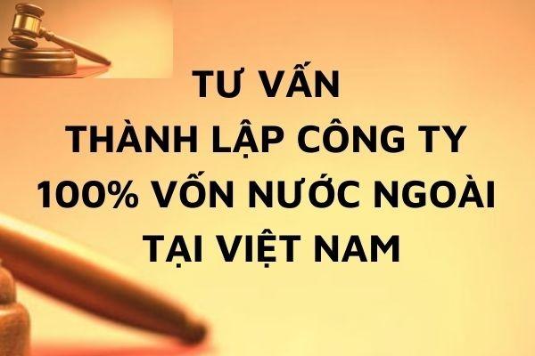 Tư vấn thành lập công ty 100% vốn nước ngoài tại Việt Nam