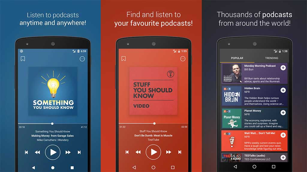 Podcast Go là ứng dụng nghe podcast miễn phí dành cho người dùng Android